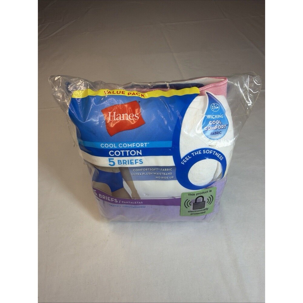 Hanes Women Value Pack Cool Comfort Cotton Briefs 5 Pack Size 10/3XL D540 New